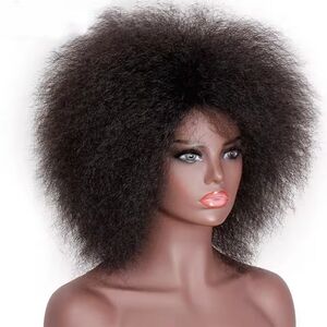 Synthetic Fluffy Wigs Afro Kinky Yaki Straight Wigs